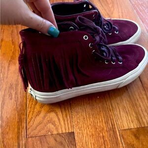 Fringe high top vans